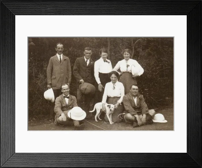 Framed Print : Seven people and a dog, Middle East Framed Print : Seven people and a dog, Middle East