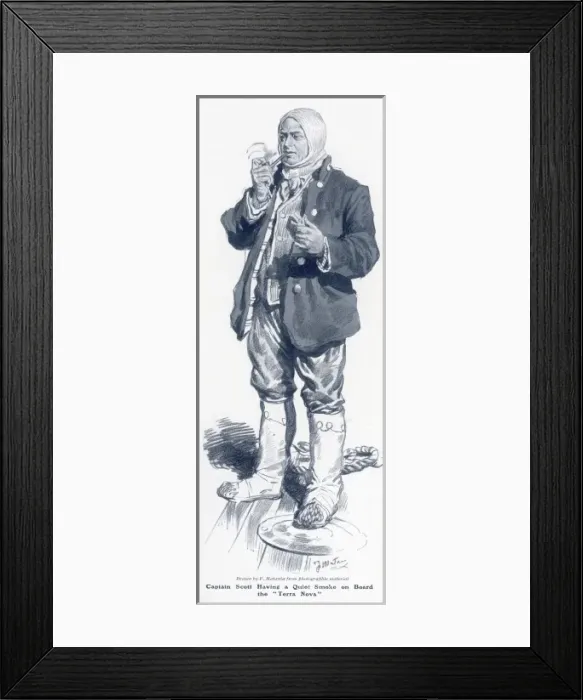 Framed Print : Captain Scott smoking on board the Terra Nova Framed Print : Captain Scott smoking on board the Terra Nova