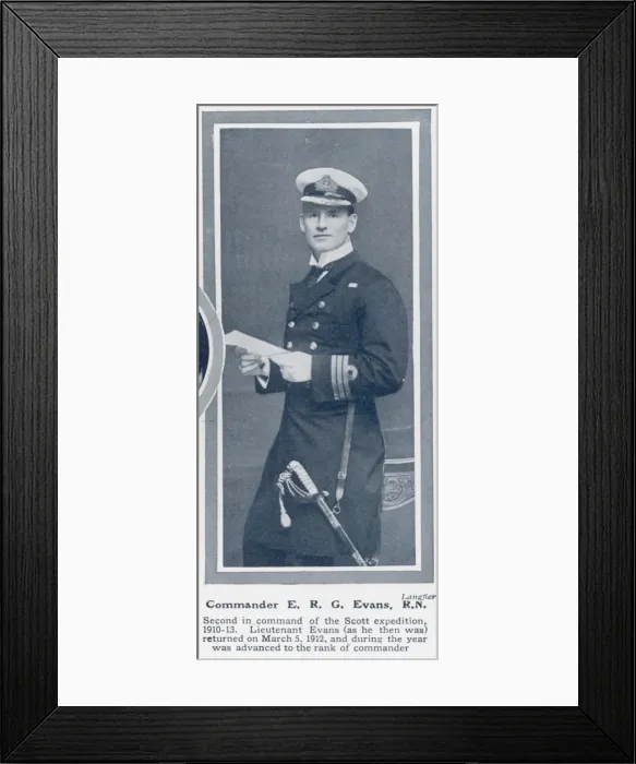 Framed Print : Commander E. R. G Evans of the Scott Polar Expedition Framed Print : Commander E. R. G Evans of the Scott Polar Expedition