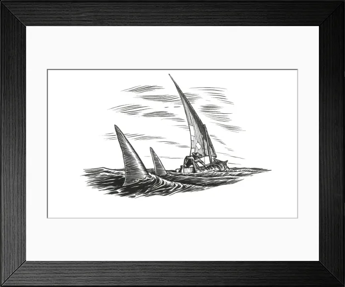 Framed Print : The Old Man and the Sea Framed Print : The Old Man and the Sea