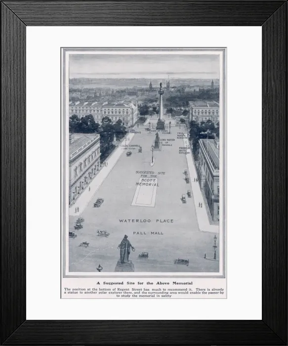 Framed Print : A suggested site for a memorial to Captain Scott Framed Print : A suggested site for a memorial to Captain Scott