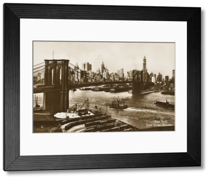 Framed Print : Brooklyn Bridge, New York Framed Print : Brooklyn Bridge, New York
