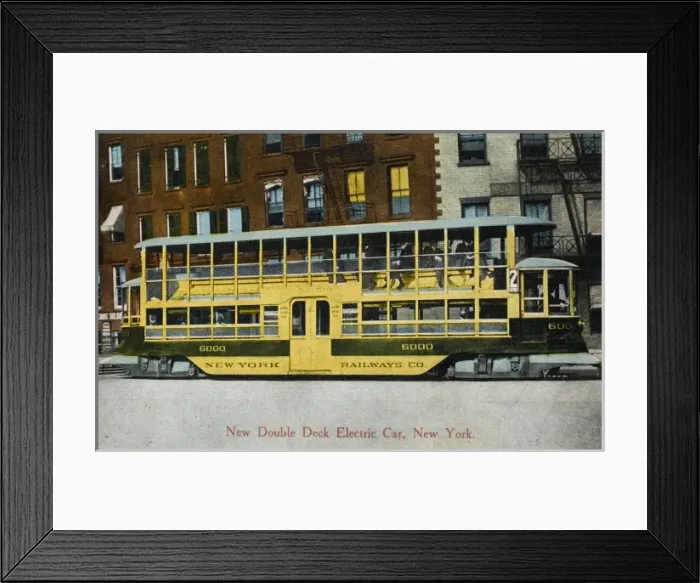 Framed Print : New York Double Decker Tram Framed Print : New York Double Decker Tram