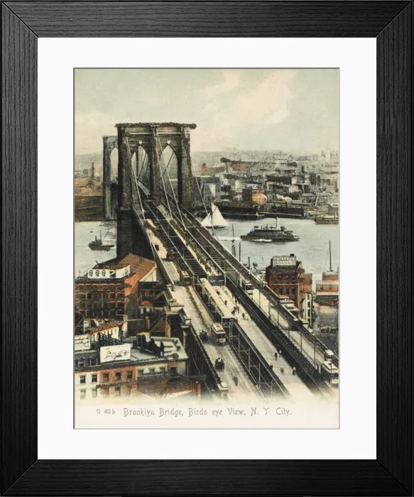 Framed Print : Brooklyn Bridge, New York Framed Print : Brooklyn Bridge, New York