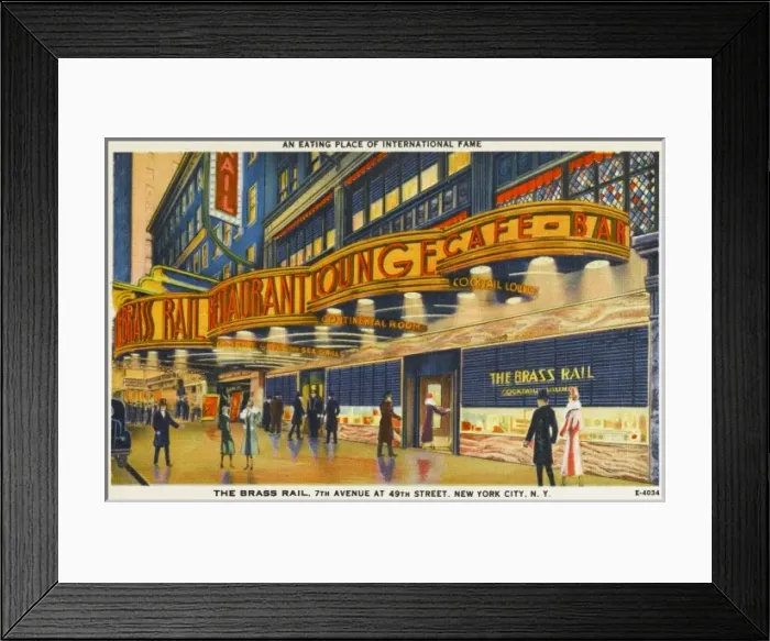 Framed Print : Brass Rail Restaurant, New York Framed Print : Brass Rail Restaurant, New York