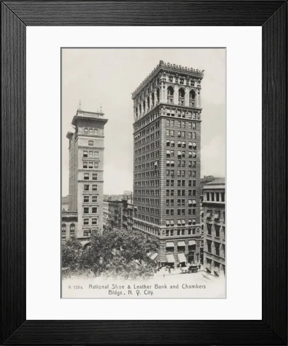 Framed Print : National Shoe and Leather Bank, New York Framed Print : National Shoe and Leather Bank, New York