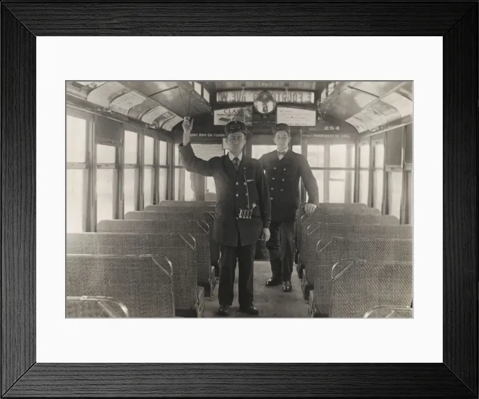 Framed Print : Tram conductors, New York Framed Print : Tram conductors, New York