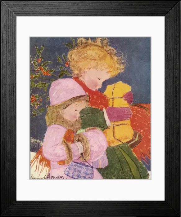 Framed Print : Delivering Christmas Presents by Muriel Dawson Framed Print : Delivering Christmas Presents by Muriel Dawson