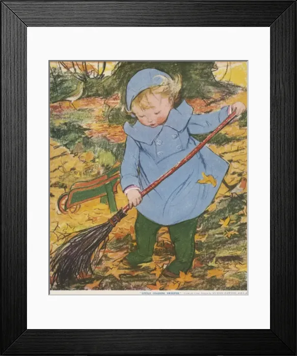 Framed Print : Little Crossing Sweeper by Muriel Dawson Framed Print : Little Crossing Sweeper by Muriel Dawson