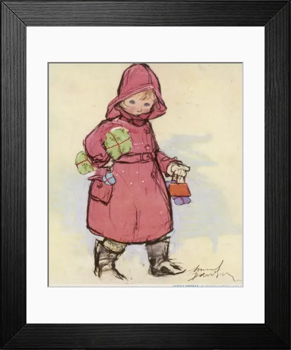 Framed Print : Santas Postman by Muriel Dawson Framed Print : Santas Postman by Muriel Dawson