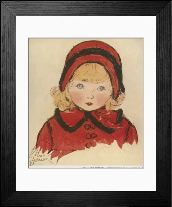 Framed Print : Little Robin Redbreast by Muriel Dawson Framed Print : Little Robin Redbreast by Muriel Dawson