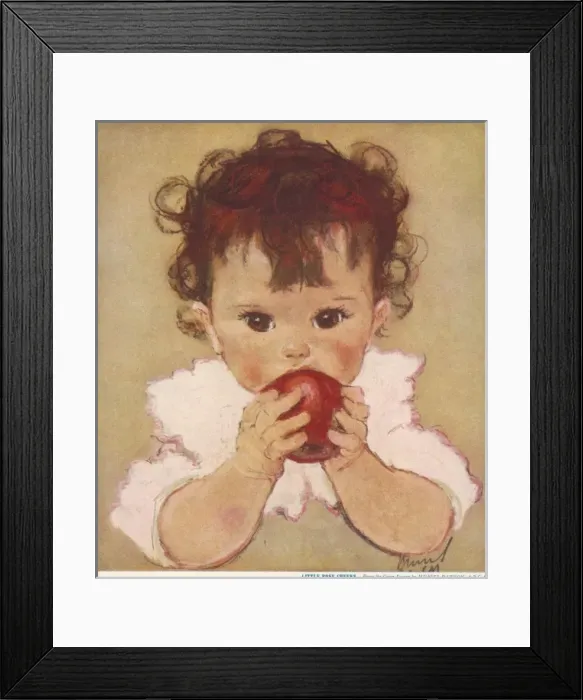 Framed Print : Little Rosy Cheeks by Muriel Dawson Framed Print : Little Rosy Cheeks by Muriel Dawson