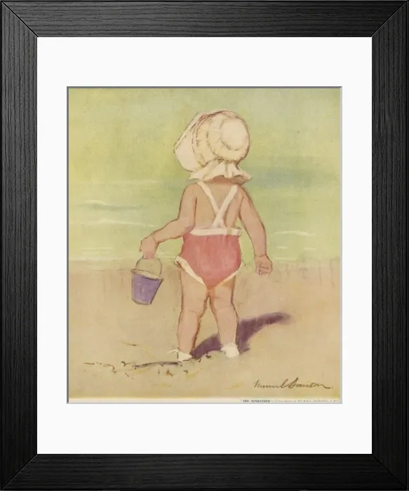 Framed Print : The Sunbather by Muriel Dawson Framed Print : The Sunbather by Muriel Dawson