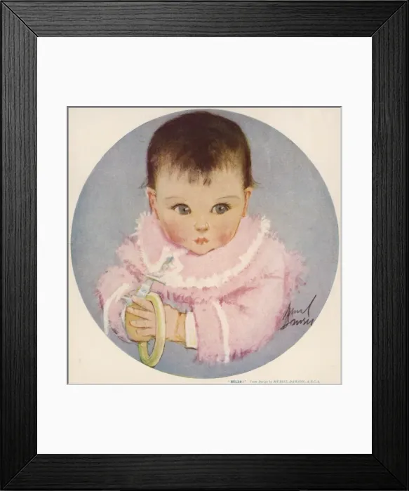 Framed Print : Hello by Muriel Dawson Framed Print : Hello by Muriel Dawson