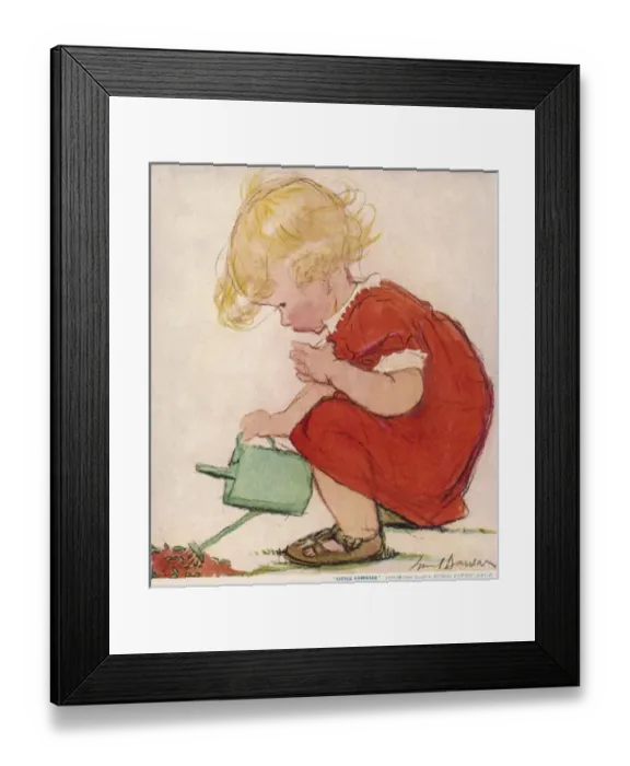 Framed Print : Little Gardener by Muriel Dawson