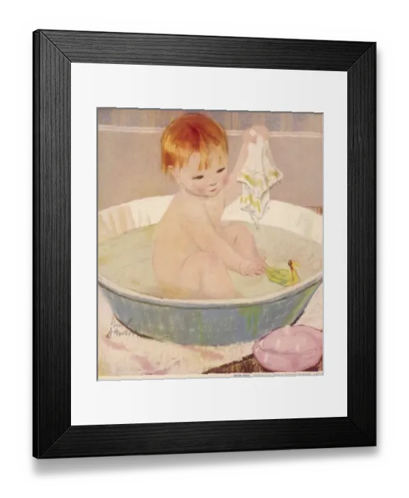Framed Print : Bath Time by Muriel Dawson Framed Print : Bath Time by Muriel Dawson