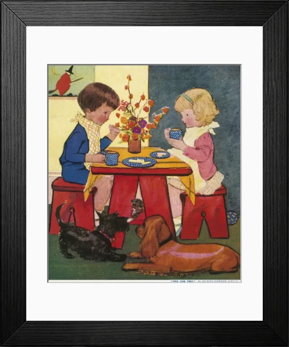 Framed Print : Tea for Two by Muriel Dawson