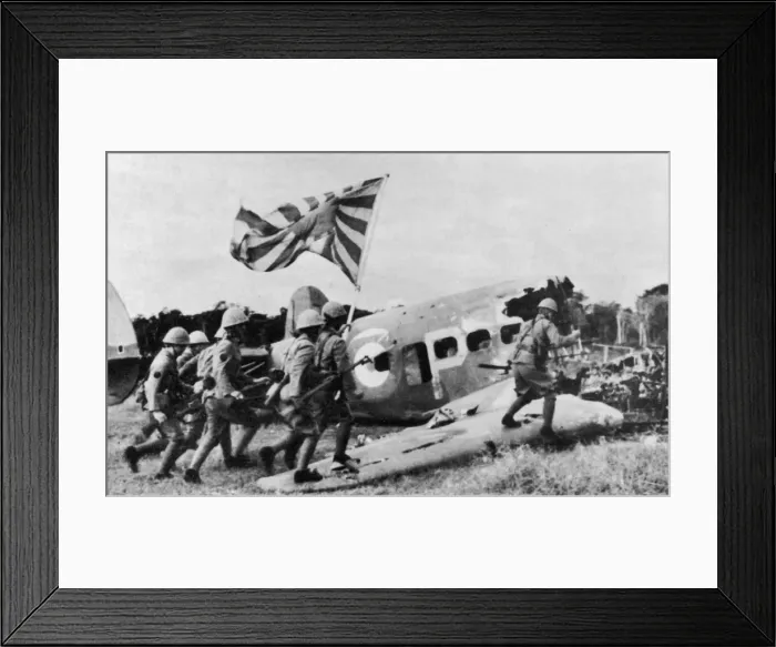 Framed Print : Japanese storm Malayan airfield Framed Print : Japanese storm Malayan airfield