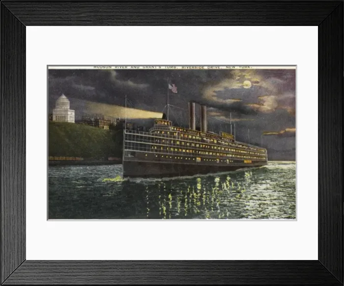 Framed Print : Steamer on the Hudson River Framed Print : Steamer on the Hudson River