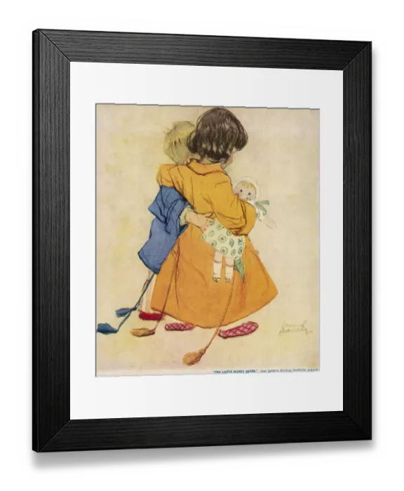 Framed Print : Two Little Sleepyheads by Muriel Dawson Framed Print : Two Little Sleepyheads by Muriel Dawson