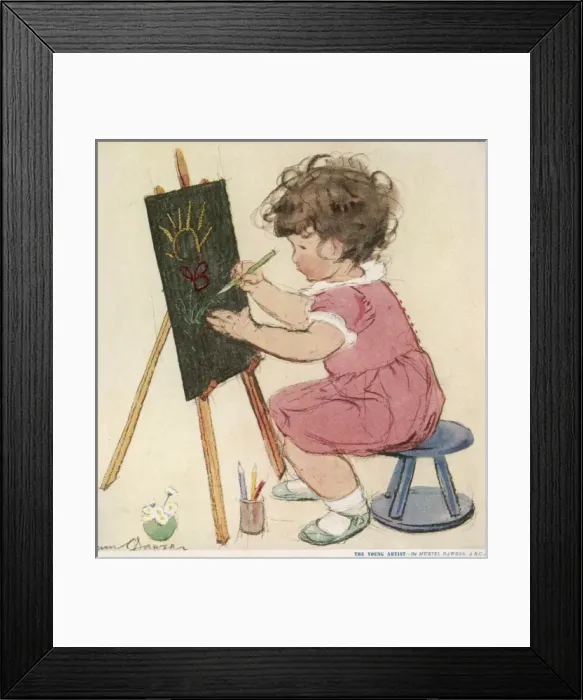 Framed Print : The Young Artist by Muriel Dawson Framed Print : The Young Artist by Muriel Dawson