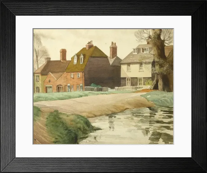 Framed Print : Houses by water Framed Print : Houses by water