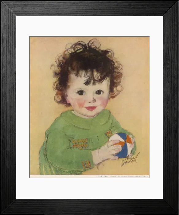 Framed Print : Lets Play by Muriel Dawson Framed Print : Lets Play by Muriel Dawson