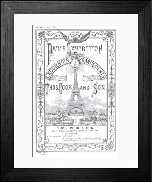 Framed Print : Paris Exhibition Excursion Arrangements, Thomas Cook Framed Print : Paris Exhibition Excursion Arrangements, Thomas Cook