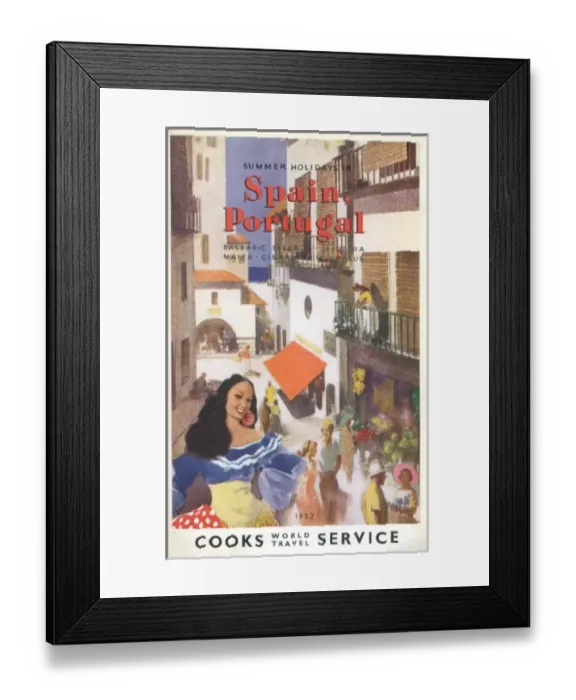 Framed Print : Summer Holidays in Spain and Portugal Framed Print : Summer Holidays in Spain and Portugal
