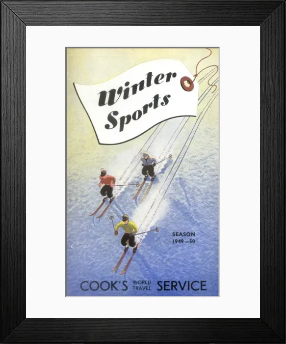 Framed Print : Winter Sports, Cooks World Travel Service Framed Print : Winter Sports, Cooks World Travel Service