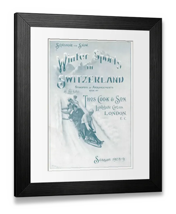 Framed Print : Winter Sports in Switzerland, with Thomas Cook Framed Print : Winter Sports in Switzerland, with Thomas Cook