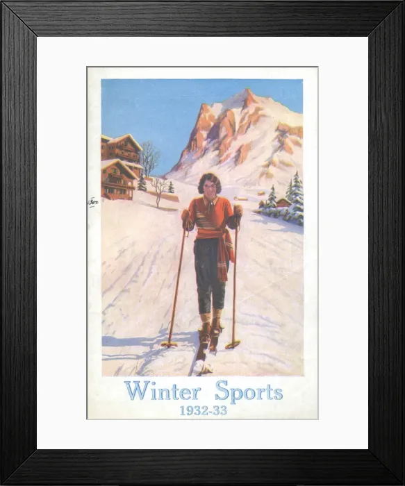 Framed Print : Thomas Cook, Winter Sports, 1932-33 Framed Print : Thomas Cook, Winter Sports, 1932-33