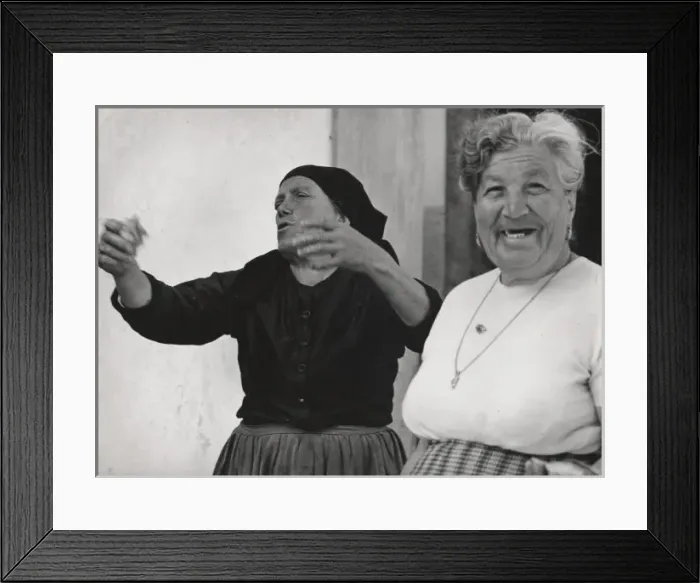 Framed Print : Two middle aged women having a laugh Framed Print : Two middle aged women having a laugh