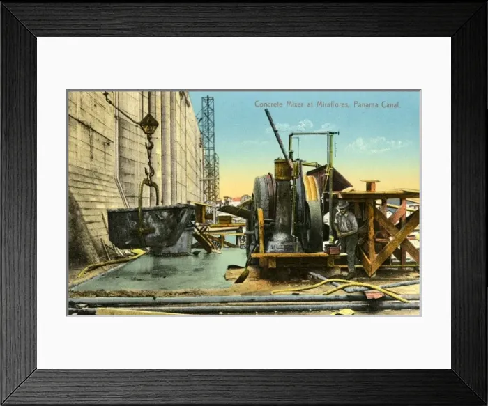 Framed Print : Concrete Mixer at Miraflores, Panama Canal Framed Print : Concrete Mixer at Miraflores, Panama Canal