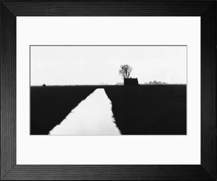 Framed Print : Rural landscape with water channel Framed Print : Rural landscape with water channel