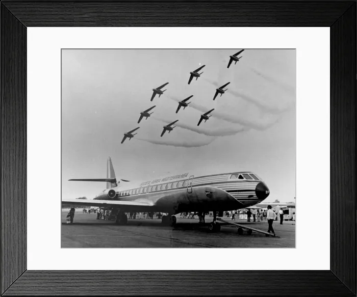 Framed Print : Airport scene with Caravelle jet Framed Print : Airport scene with Caravelle jet