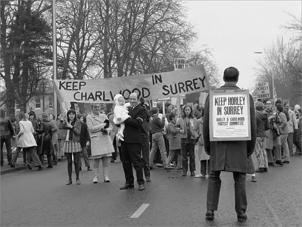 Demonstration to keep Horley and Charlwood in Surrey