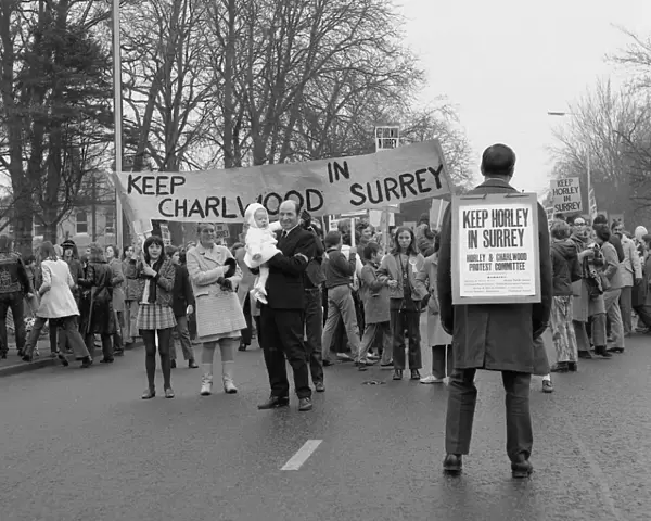 Demonstration to keep Horley and Charlwood in Surrey