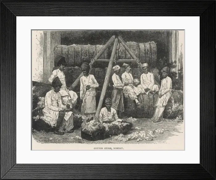 Framed Print : Cotton Store, Bombay Framed Print : Cotton Store, Bombay