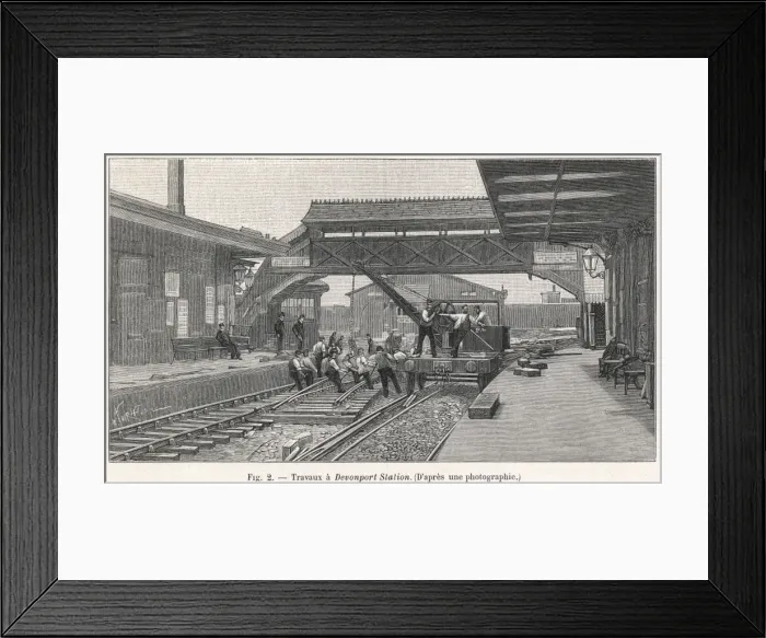 Framed Print : End of broad gauge, 1892 Framed Print : End of broad gauge, 1892