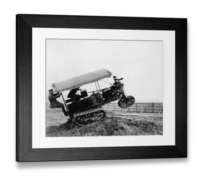 Framed Print : Testing a new tracked vehicle Framed Print : Testing a new tracked vehicle