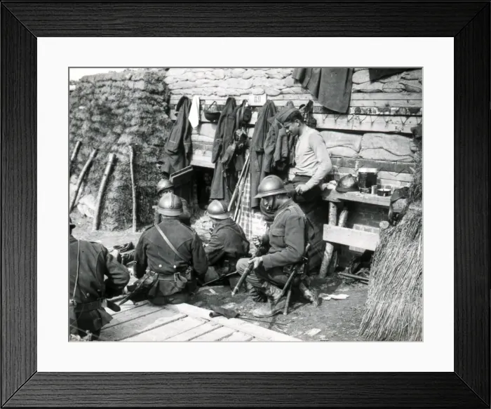 Framed Print : Soldiers cleaning their weapons Framed Print : Soldiers cleaning their weapons