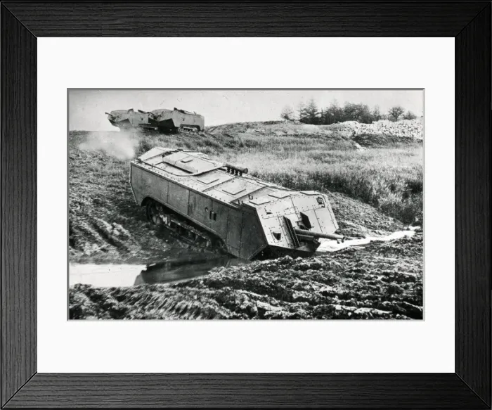Framed Print : Two tank designs undergoing military testing Framed Print : Two tank designs undergoing military testing