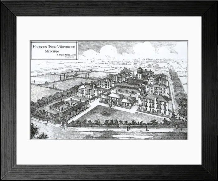Framed Print : Holborn Union Workhouse, Mitcham, Surrey Framed Print : Holborn Union Workhouse, Mitcham, Surrey