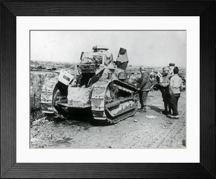 Framed Print : Small tank undergoing maintenance Framed Print : Small tank undergoing maintenance