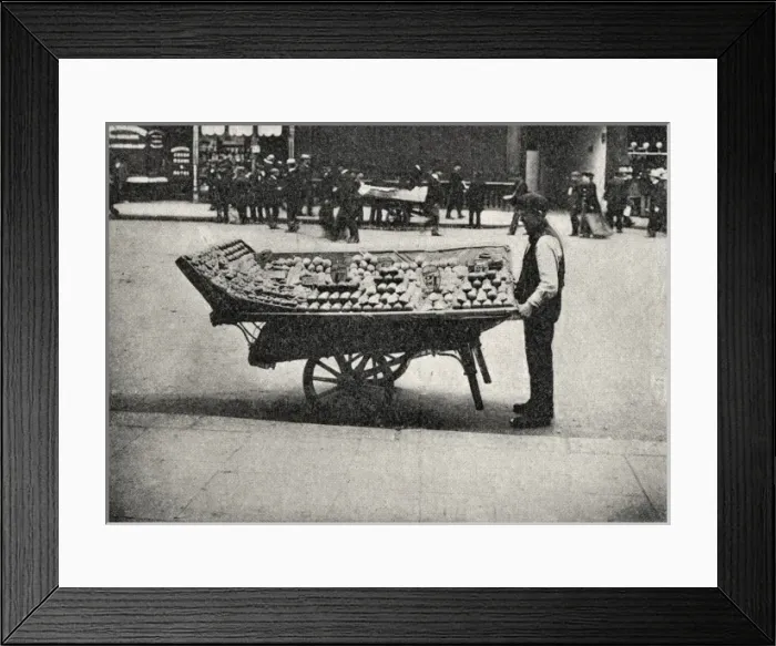 Framed Print : Coster with his barrow, London Framed Print : Coster with his barrow, London