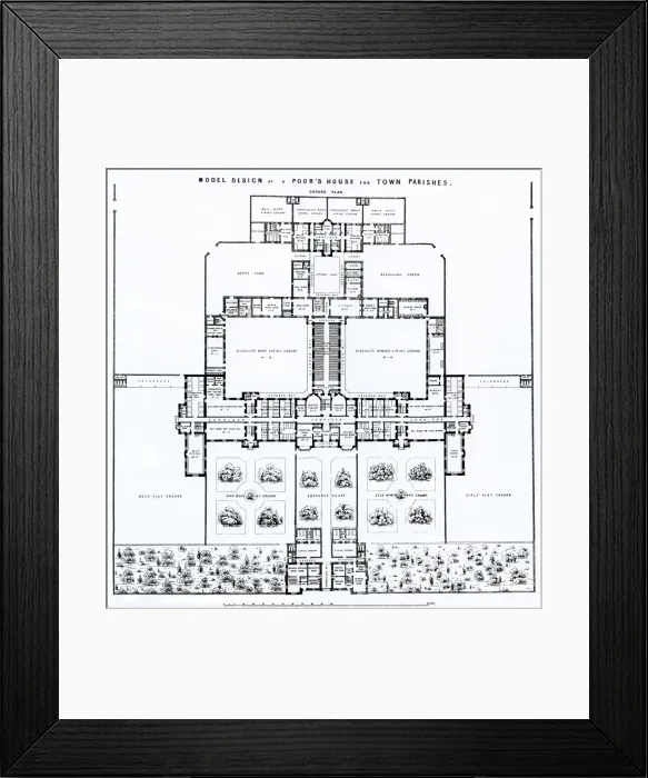 Framed Print : Model poorhouse for town parishes in Scotland Framed Print : Model poorhouse for town parishes in Scotland