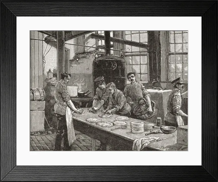 Framed Print : Salvation Army Food Depot kitchen, East London Framed Print : Salvation Army Food Depot kitchen, East London
