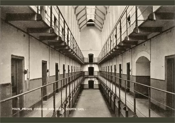 Corridor and cell doors, Bodmin Gaol, Cornwall