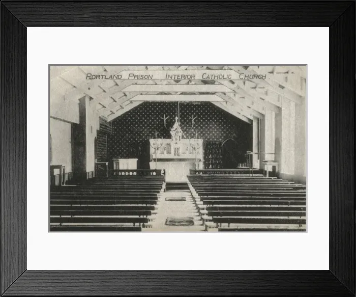 Framed Print : Interior of RC Church, Portland Prison, Dorset Framed Print : Interior of RC Church, Portland Prison, Dorset